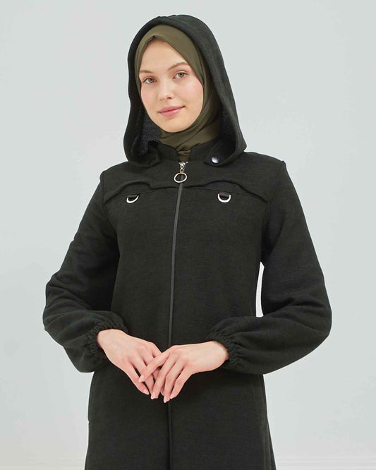 Kışlık Ferace Haki | K21039