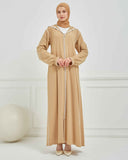 Kapşonlu ve Biyeli Ferace Vizon | 209523