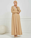 Kapşonlu ve Biyeli Ferace Vizon | 209523