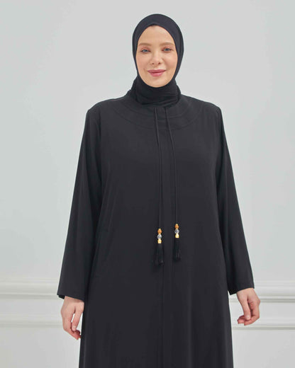 abaya vert avec  broderie grande taille | 2002-2-9