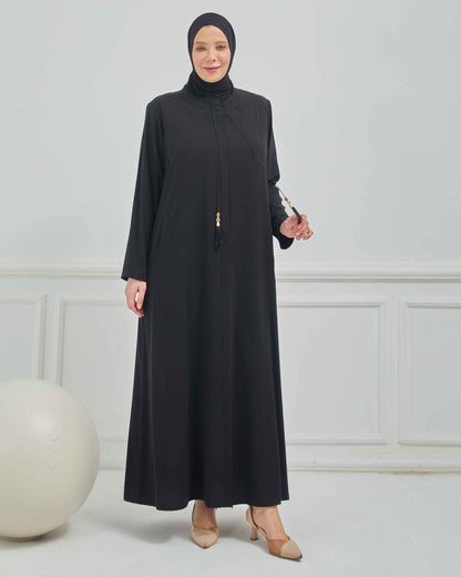 abaya vert avec  broderie grande taille | 2002-2-9