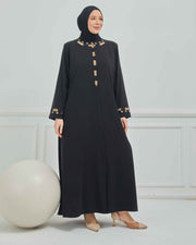 abaya vert avec  broderie grande taille | 2002-2-9
