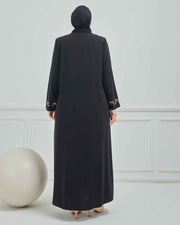 abaya vert avec  broderie grande taille | 2002-2-9