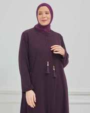 abaya vert avec  broderie grande taille | 2002-2-9