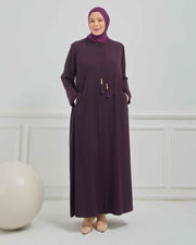 abaya vert avec  broderie grande taille | 2002-2-9