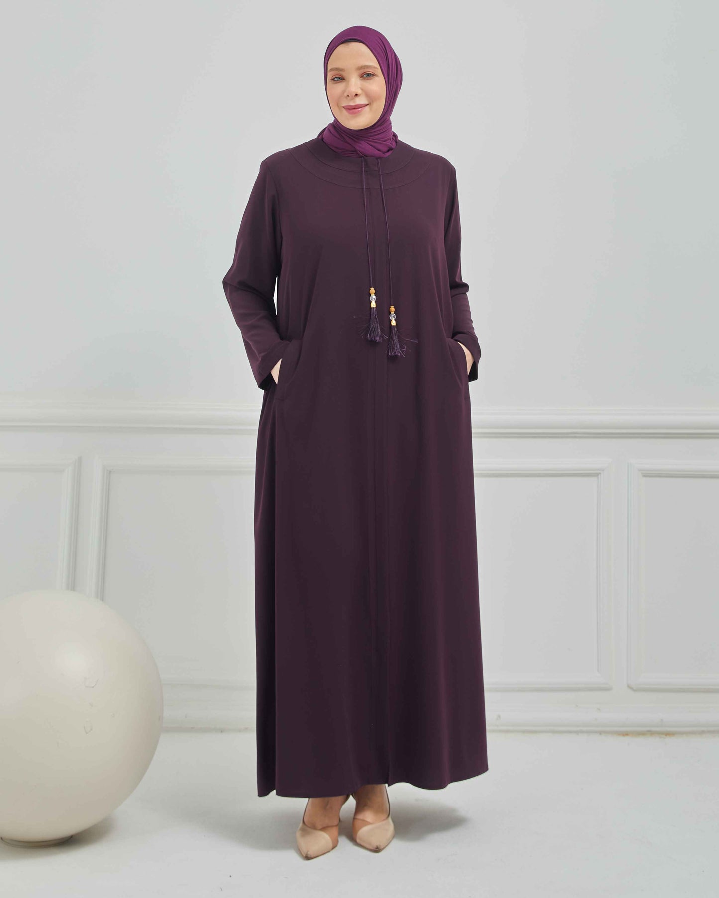 abaya vert avec  broderie grande taille | 2002-2-9