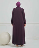 Büyük Beden Ferace Mürdüm |  204108