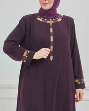 abaya vert avec  broderie grande taille | 2002-2-9
