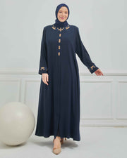 abaya vert avec  broderie grande taille | 2002-2-9