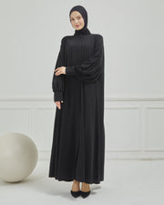 Oversize Bol Kesim Sade Ferace Siyah | 2108-1