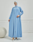 Önü Pileli Sade Ferace Bebe Mavisi | 210431