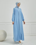 Önü Pileli Sade Ferace Bebe Mavisi | 210431