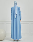 Önü Pileli Sade Ferace Bebe Mavisi | 210431