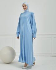 Oversize Bol Kesim Sade Ferace Bebe Mavisi | 2108-31