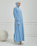 Oversize Bol Kesim Sade Ferace Bebe Mavisi | 210831