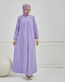 Önü Pileli Sade Ferace Lila | 210439