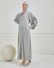 Oversize Bol Kesim Sade Ferace Gri | 2108-24