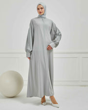 Oversize Bol Kesim Sade Ferace Gri | 2108-24