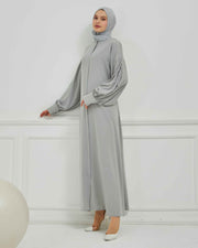 Oversize Bol Kesim Sade Ferace Gri | 2108-24