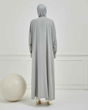 Oversize Bol Kesim Sade Ferace Gri | 2108-24
