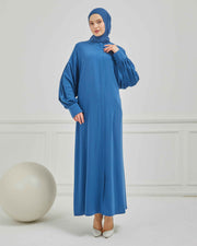 Oversize Bol Kesim Sade Ferace İndigo | 2108-6