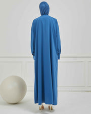 Oversize Bol Kesim Sade Ferace İndigo | 2108-6