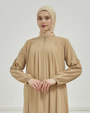 Önü Pileli Sade Ferace Vizon | 210423