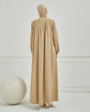 Önü Pileli Sade Ferace Vizon | 210423