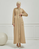 Biye Detaylı Abaya Ferace Vizon | 2067023