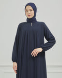 Önü Pileli Sade Ferace Lacivert | 21045