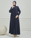 Önü Pileli Sade Ferace Lacivert | 21045