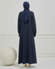 Oversize Bol Kesim Sade Ferace Lacivert | 2108-5