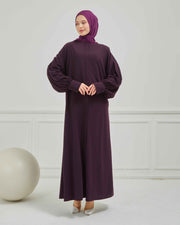 Oversize Bol Kesim Sade Ferace Mürdüm | 2108-8