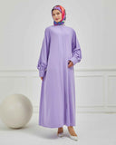 Oversize Bol Kesim Sade Ferace Lila | 210839