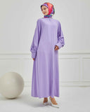 Oversize Bol Kesim Sade Ferace Lila | 210839