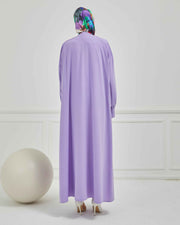 Oversize Bol Kesim Sade Ferace Lila | 2108-39