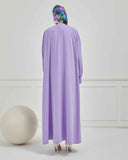 Oversize Bol Kesim Sade Ferace Lila | 210839