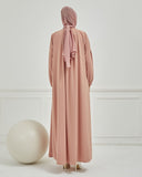 Önü Pileli Sade Ferace Pembe | 21043