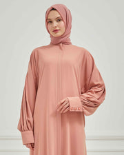 Oversize Bol Kesim Sade Ferace Pembe | 2108-3