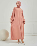 Oversize Bol Kesim Sade Ferace Pembe | 21083