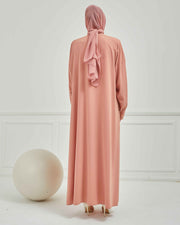 Oversize Bol Kesim Sade Ferace Pembe | 2108-3