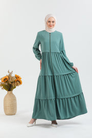 Abaya La couleur menthe avec une coupe large | 2068-15