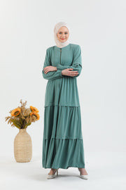 Abaya The mint color with a wide cut | 2068-15