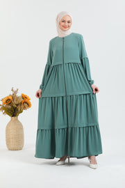 Abaya The mint color with a wide cut | 2068-15