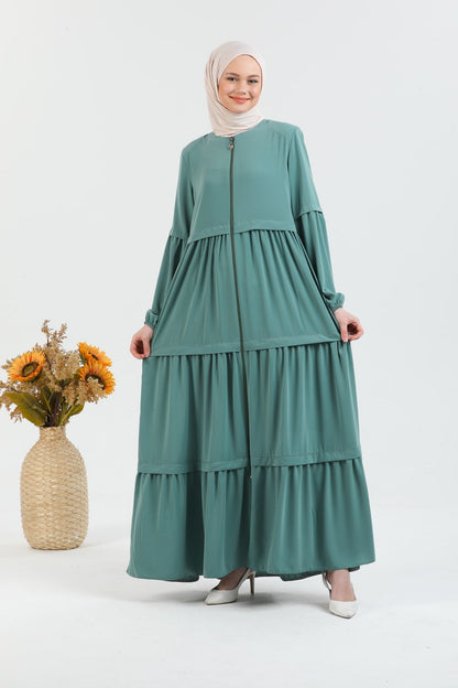 Abaya La couleur menthe avec une coupe large | 2068-15
