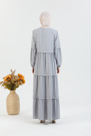 Abaya La couleur grise avec une coupe large | 2068-24