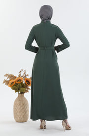 Robe ceinture verte | 3025-9