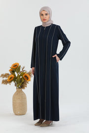 Abaya Kaki  détaillée brodée | 2078-5