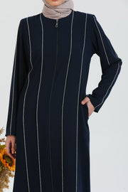 Abaya Kaki  détaillée brodée | 2078-5