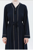 Biye Detaylı Abaya Ferace Lacivert | 206705